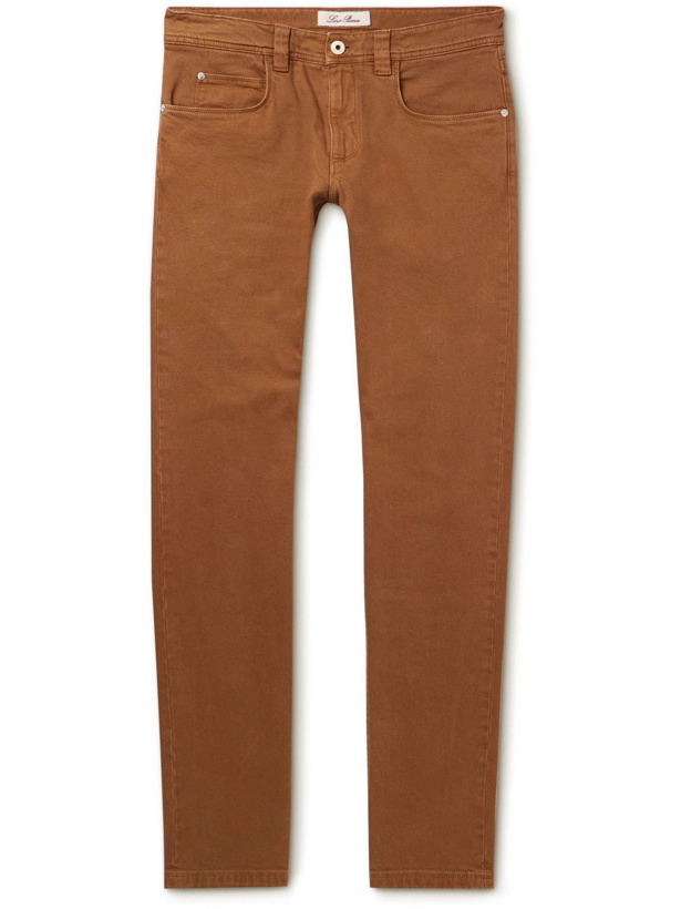 Photo: Loro Piana - Straight-Leg Garment-Dyed Jeans - Brown