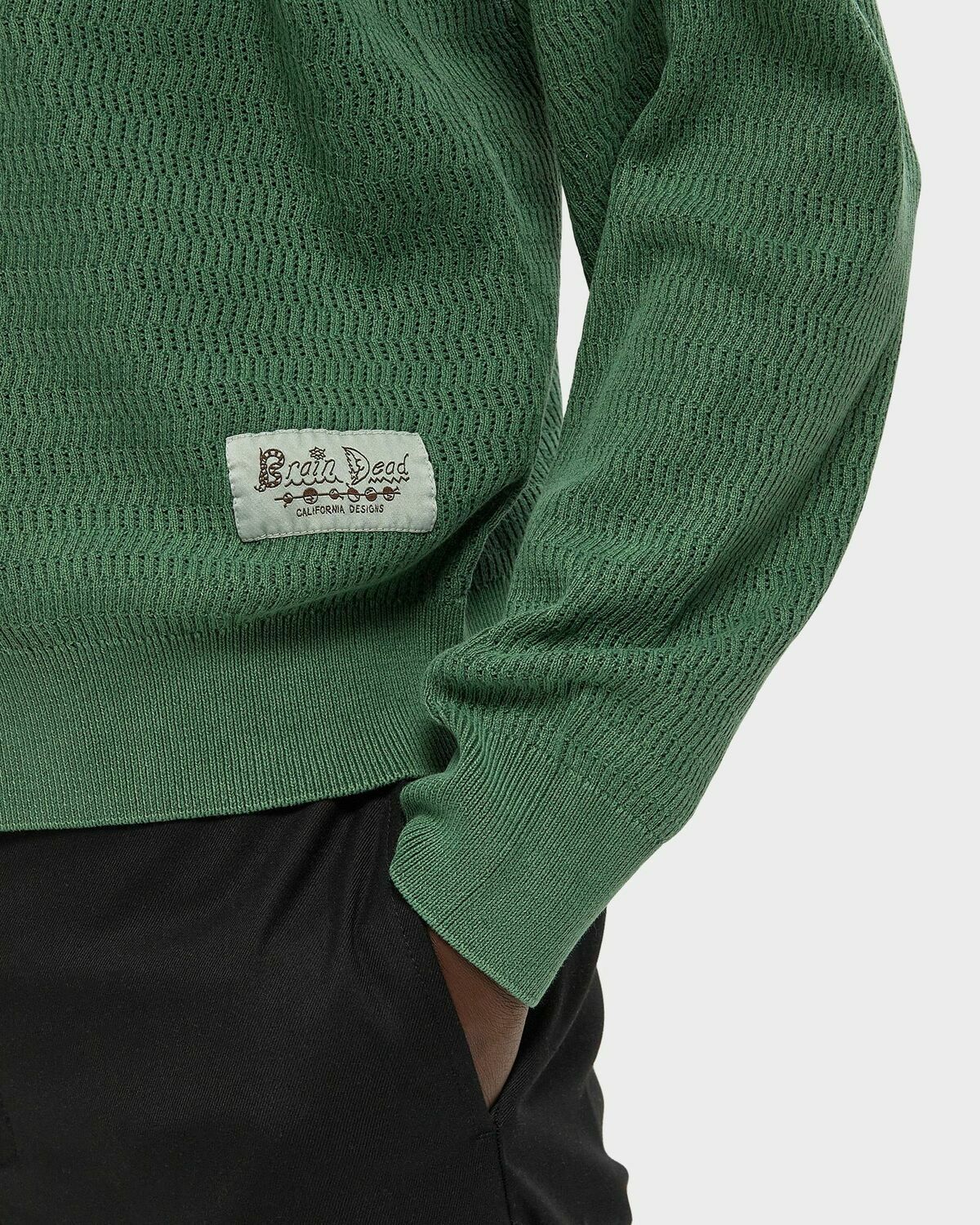 Pigment Dye Long Sleeve Polo Sweater