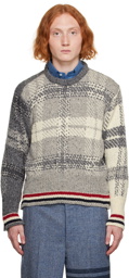 Thom Browne Gray Check Sweater