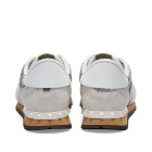 Valentino Men's Knit Rockrunner Sneakers in Bianco/Pastel Grey