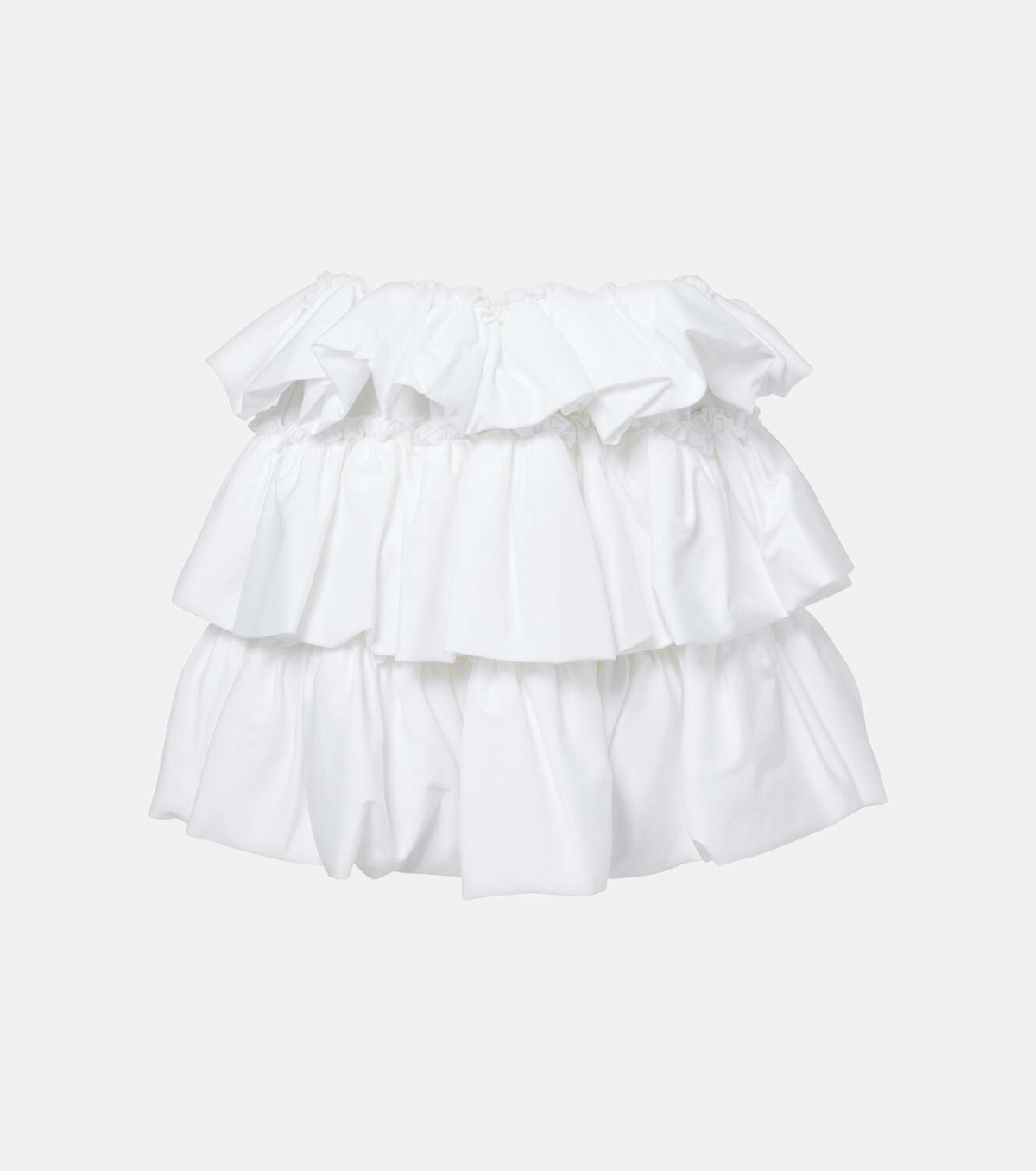 Noir Kei Ninomiya Tiered cotton miniskirt