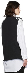 Comme des Garçons Homme Plus Black & White jacquard Pattern Vest