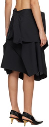 132 5. ISSEY MIYAKE Black Solid Skirt
