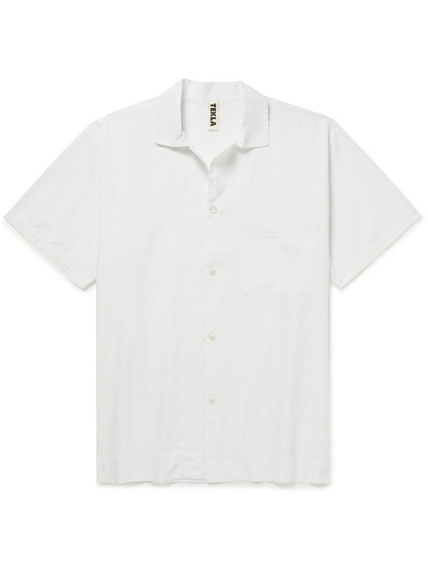 Photo: TEKLA - Organic Cotton-Poplin Pyjama Shirt - White