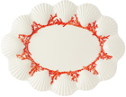 Les-Ottomans White & Orange Saint Jacques Serving Platter