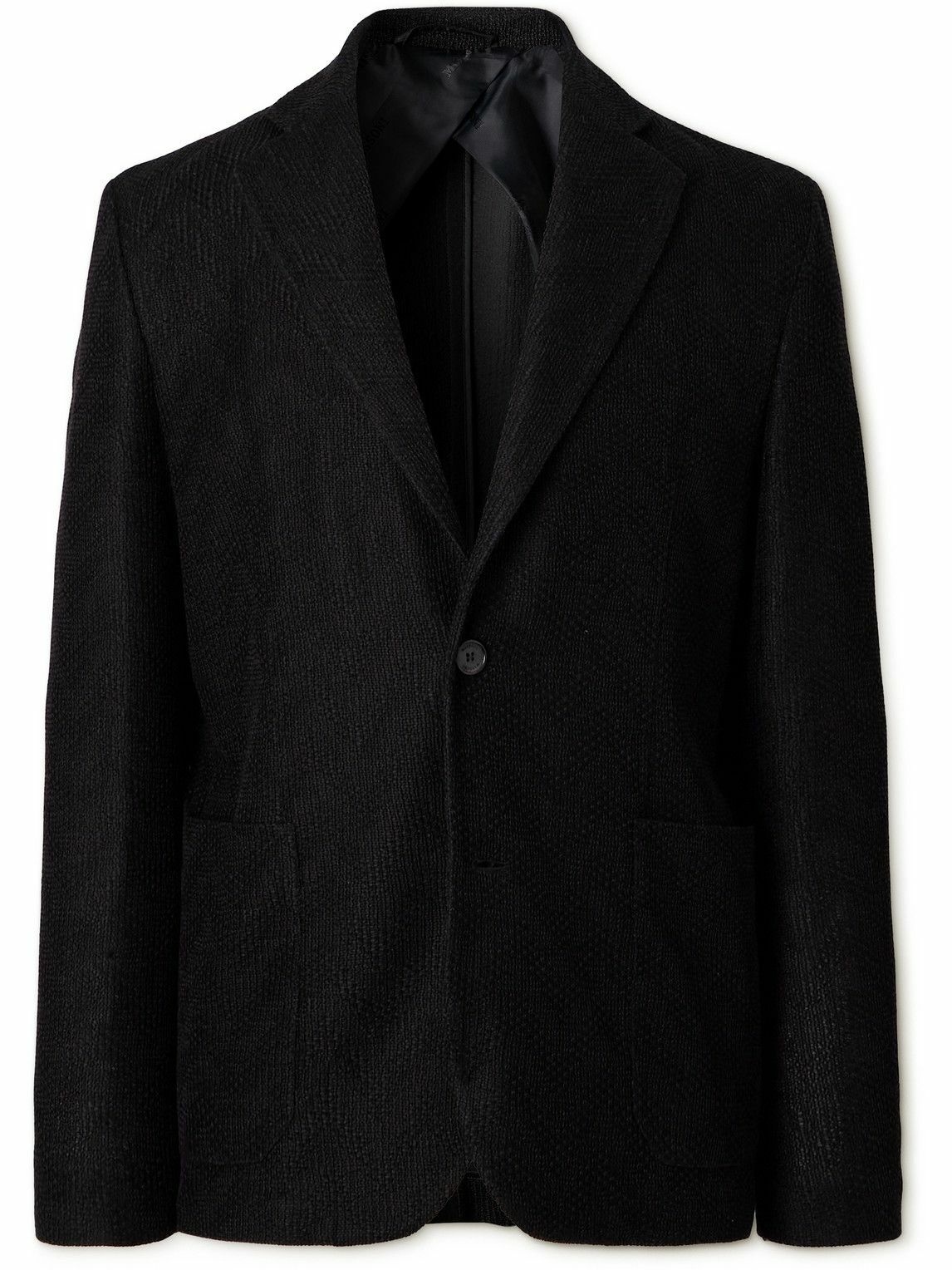 Photo: Missoni - Silm-Fit Chevron-Jacquard Cotton Suit Jacket - Black
