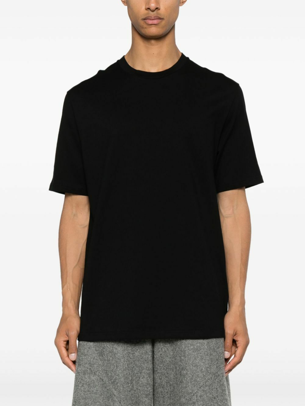 【関税&送料込】Jil Sander Black Stretch Polyester T-Shirt Jil Sander logo-print T-shirt | Black | FARFETCH
