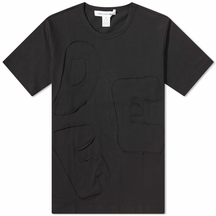 Photo: Comme des Garçons SHIRT Men's Cut & Sew Letter Tee in Black