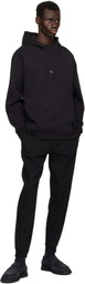 Hugo Black Cotton-Blend Embroidered Logo Sweatpants