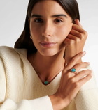 Pomellato Pom Pom Dot 18k rose gold ring with turquoise and diamonds