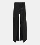 David Koma Leather split-hem maxi skirt