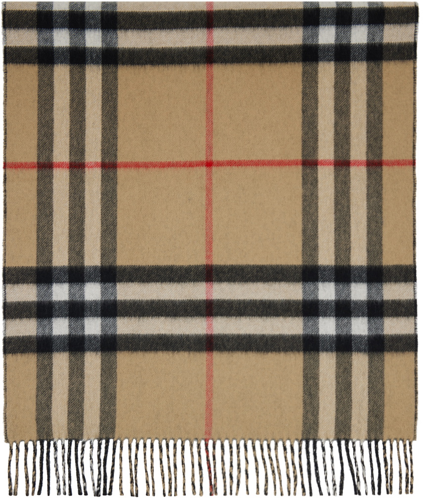 BBR Double-Sided Scarf 180CM Beige Cashmere 293003