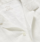 Altea - Camp-Collar Tie-Dyed Linen Shirt - White