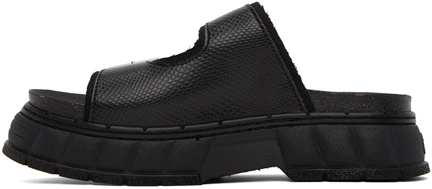 Virón Black 2018 Appleskin Faux-Leather Sandals