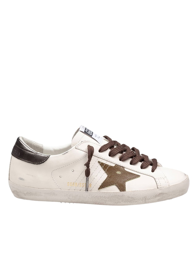 Photo: Golden Goose Super Star Leather Sneakers White And Green