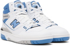 New Balance White & Blue 650 Sneakers