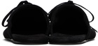 MARIE ADAM-LEENAERDT Black Bow Suede Slippers