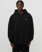 Fred Perry X Raf Simons Patched Overhead Hoody Black - Mens - Hoodies