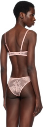 Fleur du Mal Pink Bouquet Lace Scooped Balconette Bra