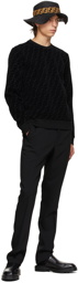 Fendi Black Piqué 'Forever Fendi' Sweatshirt