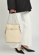 Toteme Belted Grained Leather Bucket bag - Cream - One Size