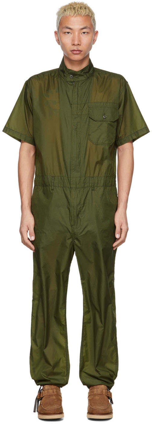 Engineered Garments Green Nylon Ripstop Jumpsuit Engineered Garments