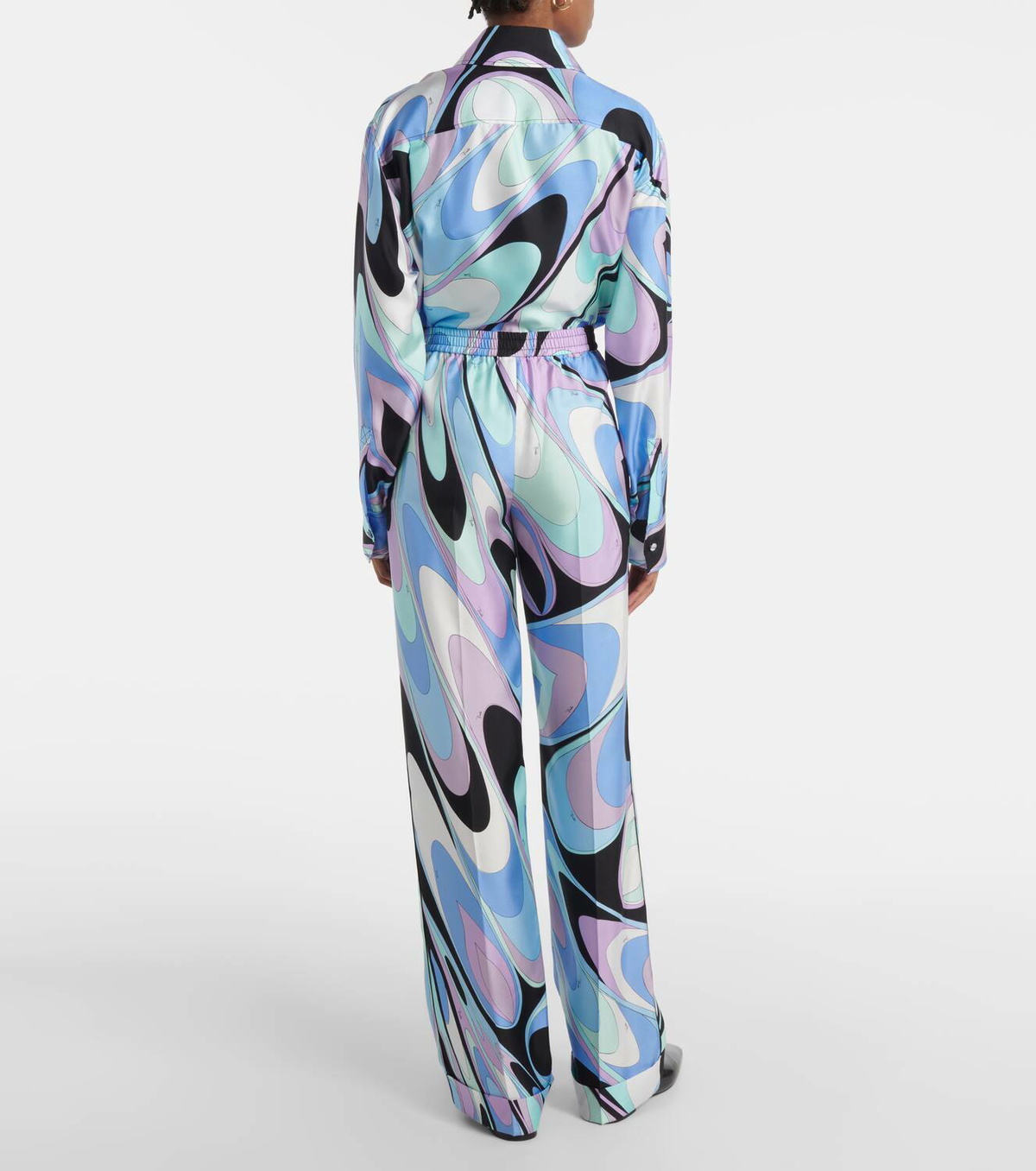 ボトムスその他 Emilio Pucci FW24 PANTALONE (4UJT354U623 999) Pucci Printed silk twill wide-leg pants Emilio Pucci