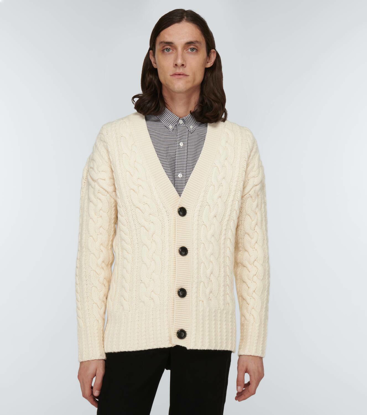 Ami Paris Cable-knit wool cardigan AMI