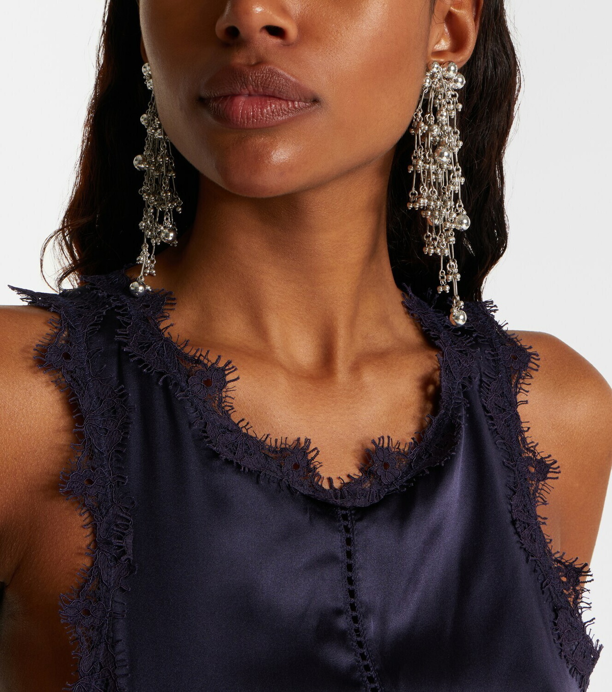 Isabel Marant Freya embellished clip-on drop earrings