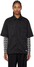 Marine Serre Black White Line Shirt