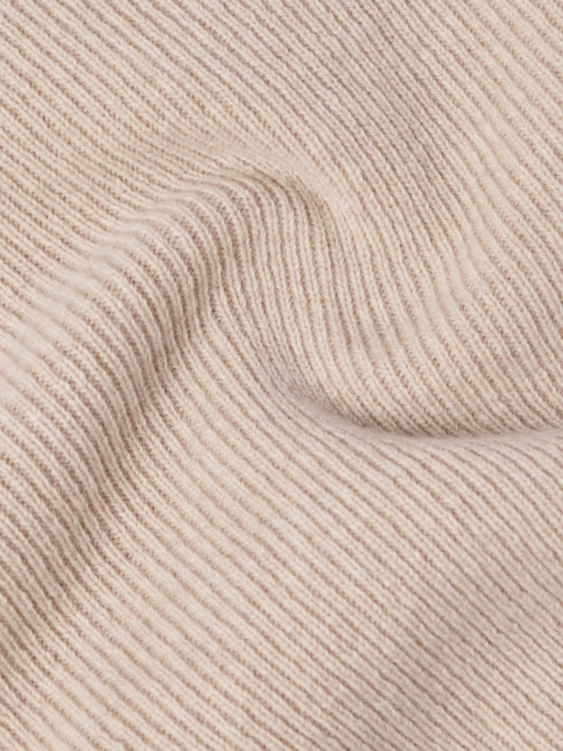 MILES LEON - Ribbed Merino Wool and Cashmere-Blend Rollneck Sweater - Neutrals