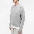 Wooyoungmi Men's Textured Crew Knit in Grey