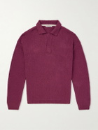 A Kind Of Guise - Marabou Organic Cotton-Bouclé Polo Sweater - Red