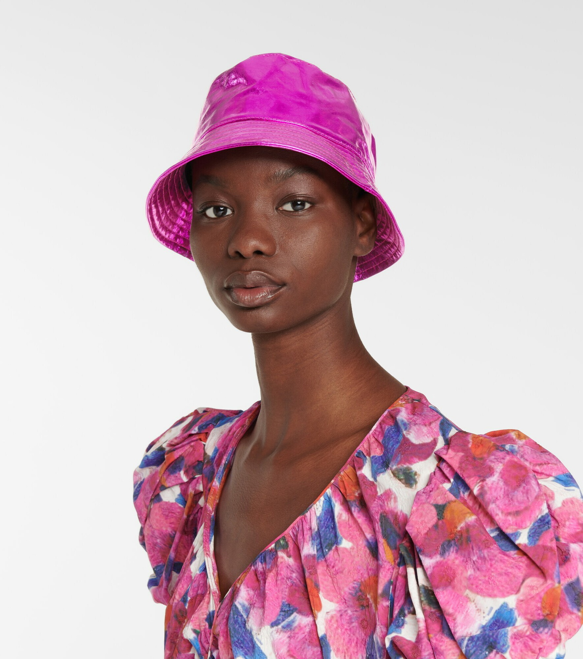 Isabel Marant - Haley metallic leather bucket hat Isabel Marant