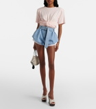 Magda Butrym Belted high-rise denim shorts