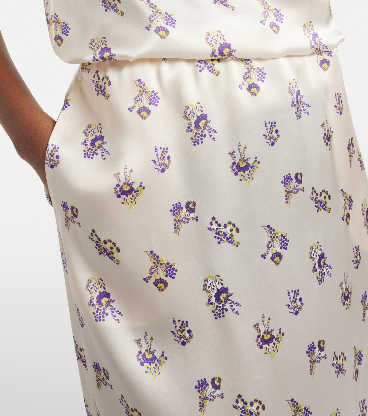 Dorothee Schumacher Shiny Daydream silk satin midi skirt