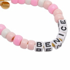 Sporty & Rich Be Nice Bead Bracelet in Pink