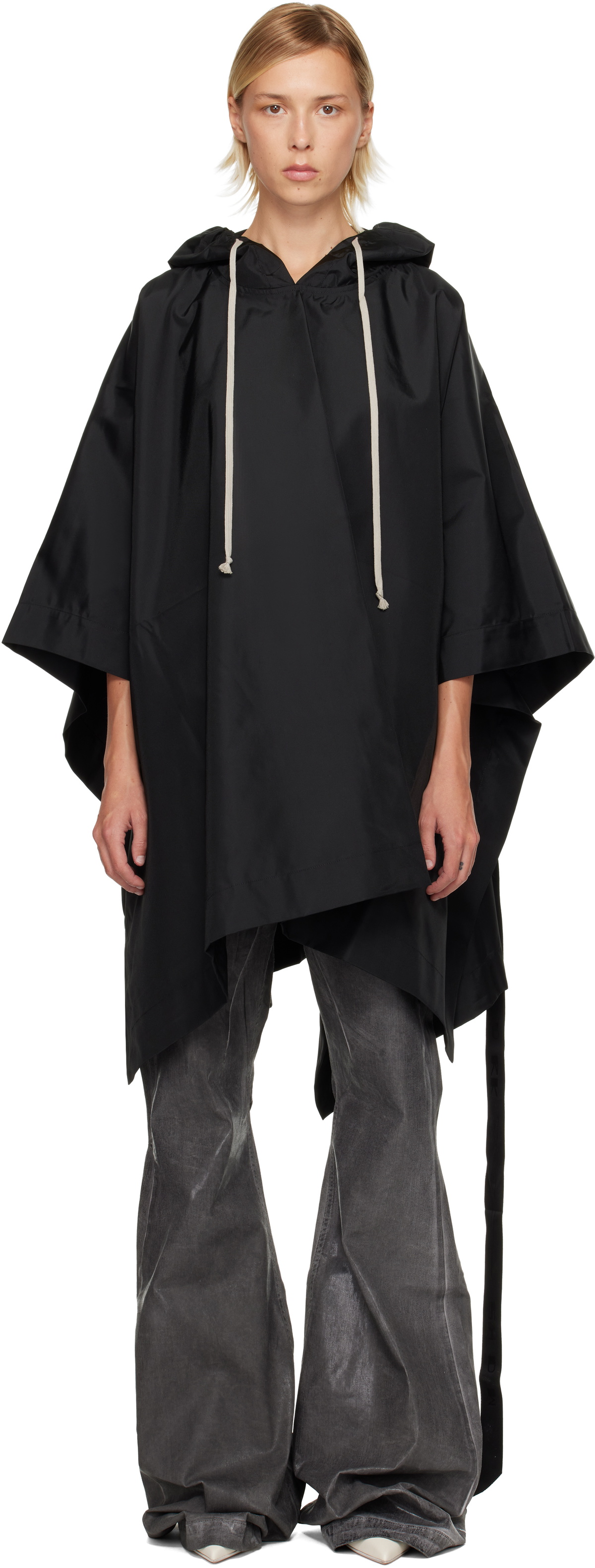Rick Owens DRKSHDW Black Concordians Poncho Hoodie