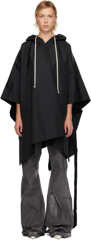 Photo: Rick Owens DRKSHDW Black Concordians Poncho Hoodie