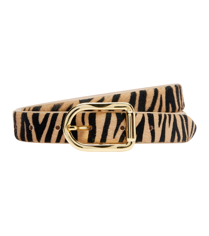 Photo: Déhanche Mija zebra-print calf hair belt