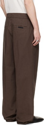 Fear of God ESSENTIALS Brown Pleat Front Trousers