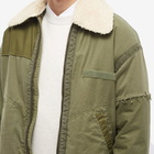 Comme des Garçons Homme Men's Sherpa Collar Jacket in Khaki Mix