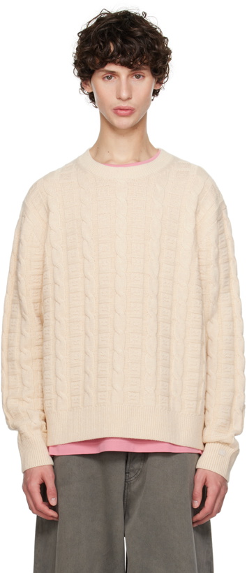 Photo: Acne Studios Off-White Cable Sweater