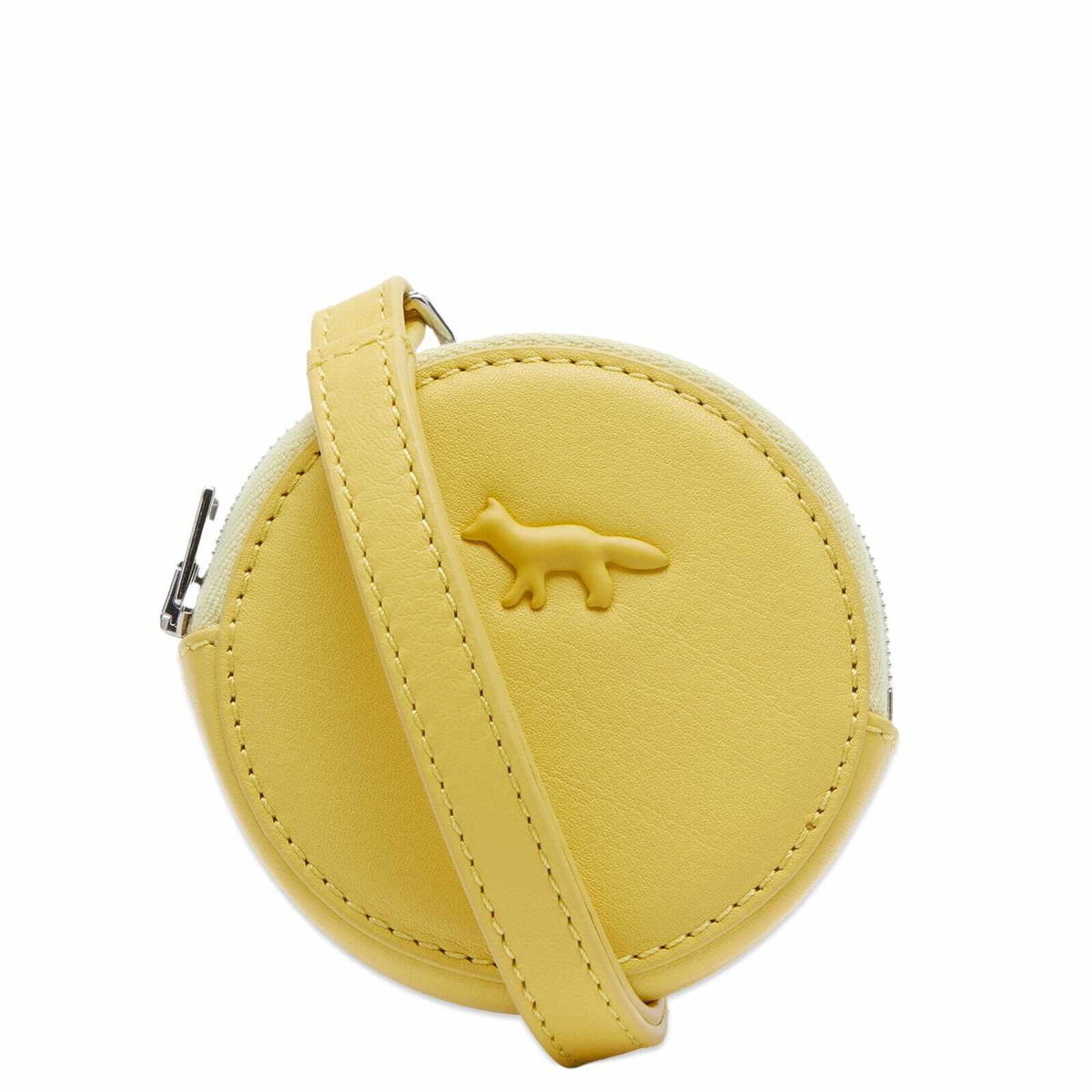 Maison Kitsuné Women's Cloud Zipped Coin Purse in Lime Green 