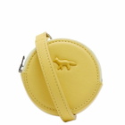 Maison Kitsuné Women's Cloud Zipped Coin Purse in Lime Green 