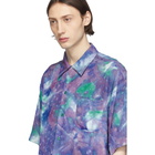 Marni Blue Tie-Dye Jacquard Shirt