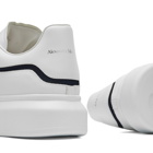Alexander McQueen Men's Neoprene Canvas Tab Oversized Sneaker in White/Navy