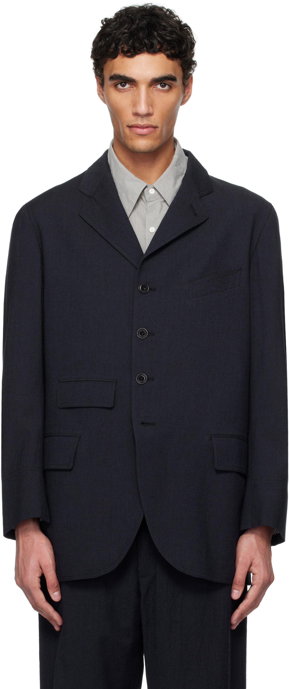nanamica Navy Sack Blazer