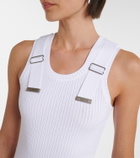 Loewe Ribbed-knit cotton-blend tank top
