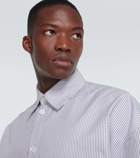 Bottega Veneta Embroidered striped cotton shirt